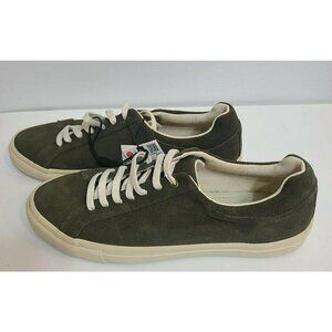 zara mens  style suede leather green olive sneakers tennis
